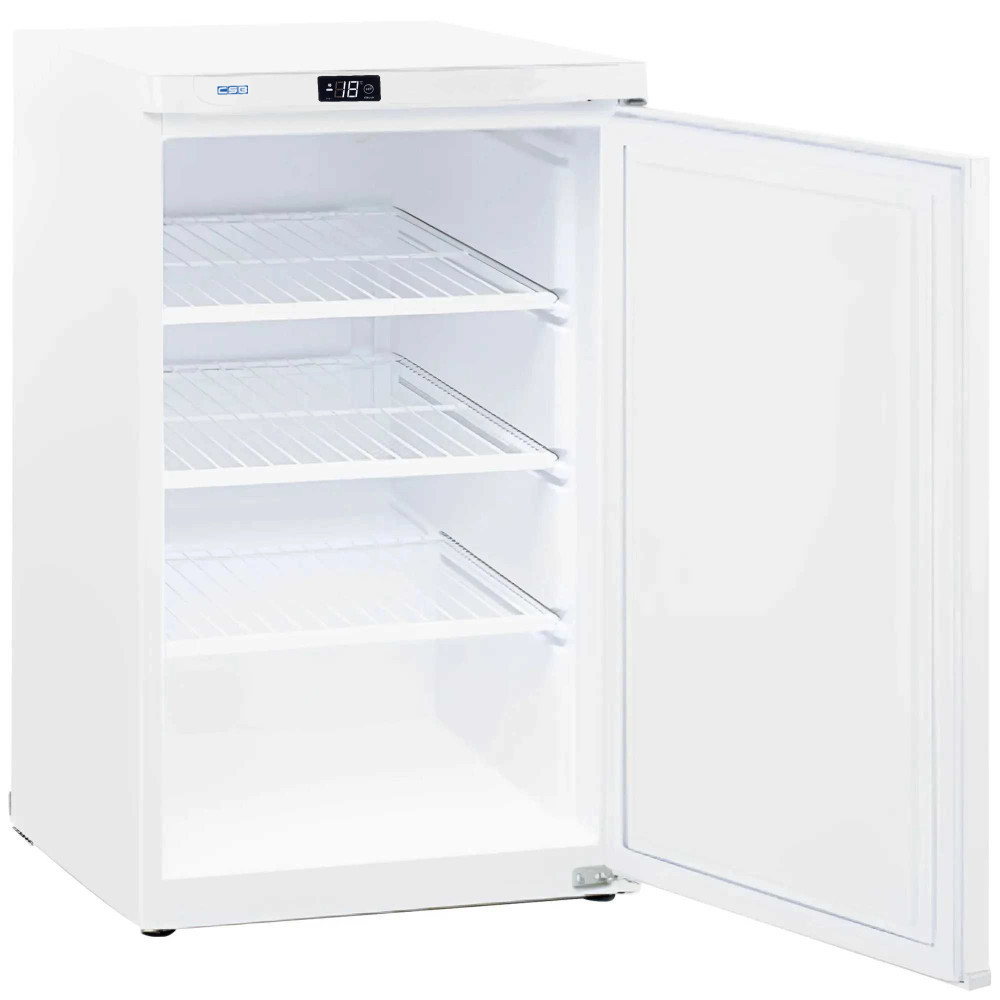 Small professional upright freezer 130 liters with 3 shelves second-hand Small professional upright freezer 130 liters with 3 shelves second-hand
