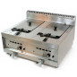 Freidora a gas profesional de sobremesa doble cuba 10+10 L y 14 kW