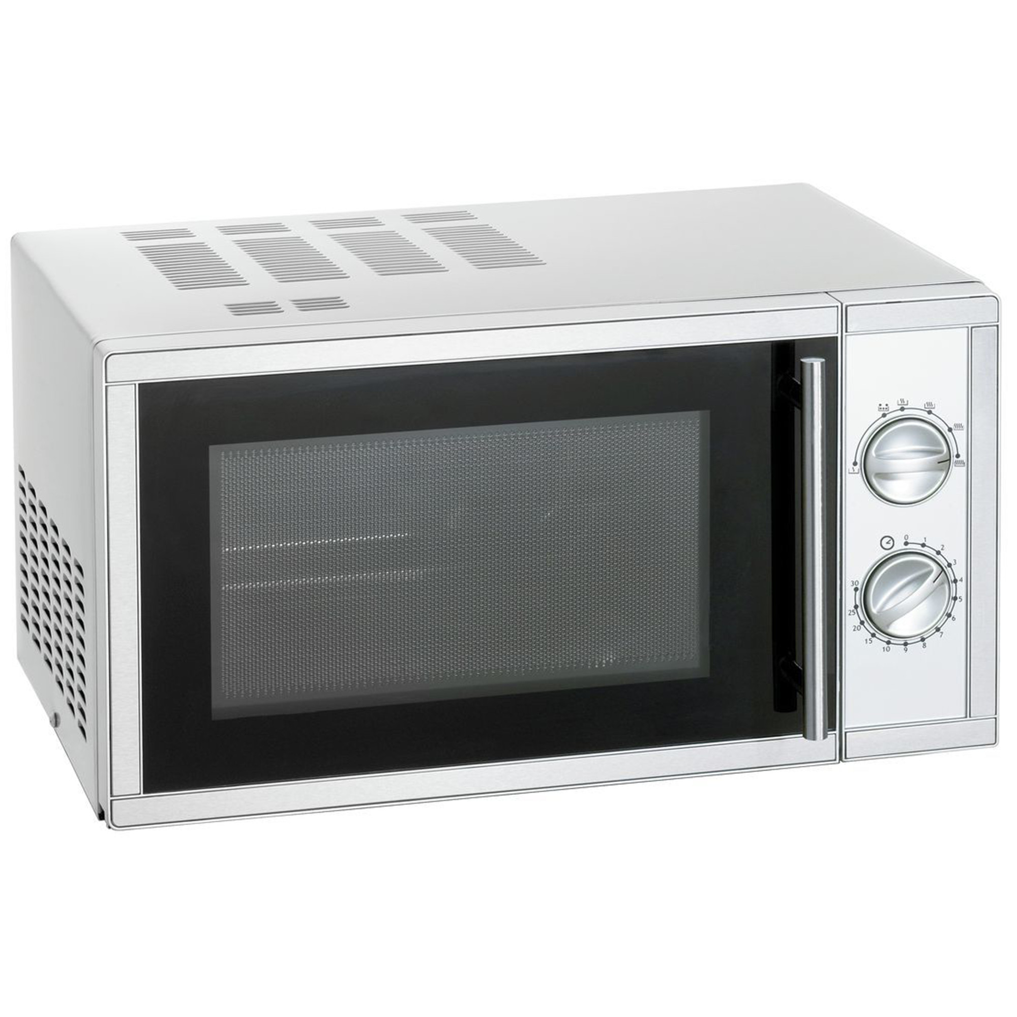 Micro-ondes pro inox 23 L, 900 W : décongélation et minuterie mécanique pour CHR.