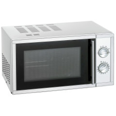 Microondas profesional inox 23 L, 900 W: descongelación y temporizador mecánico para hostelería.