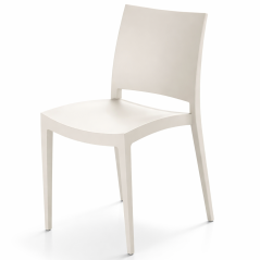 SILLA BOB, COLOR BLANCO LINO, DE INTERIOR Y EXTERIOR, OUTLET
