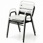 Stackable aluminium terrace chair for outdoor hospitality use Stackable aluminium terrace chair for outdoor hospitality use