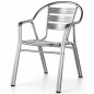 Chaise de terrasse empilable en aluminium avec finition brillante Chaise de terrasse empilable en aluminium avec finition brillante
