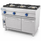 Cuisinière à gaz professionnelle sur pied 550 avec four 3 feux Repagas Cuisinière à gaz professionnelle sur pied 550 avec four 3 feux Repagas