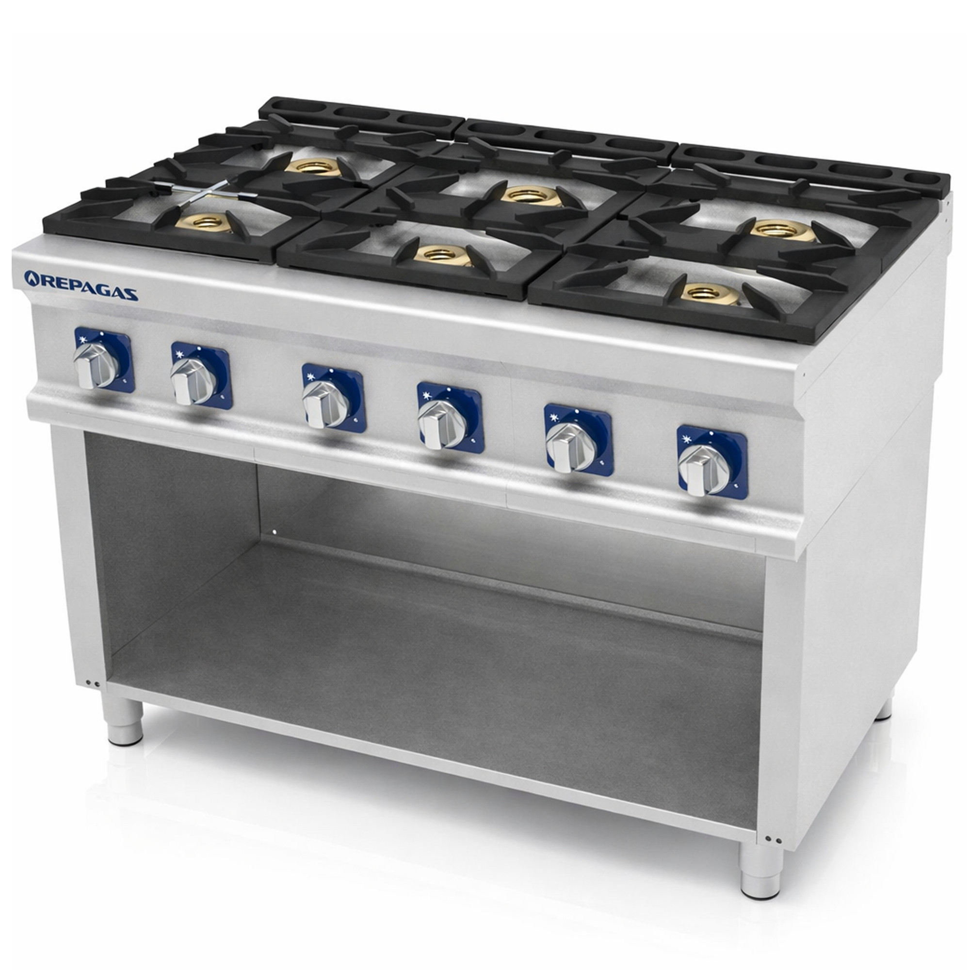 Cuisinière à gaz professionnelle 750 6 feux PRO Repagas