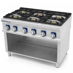 Cocina a gas profesional 750 6 fuegos PRO Repagas