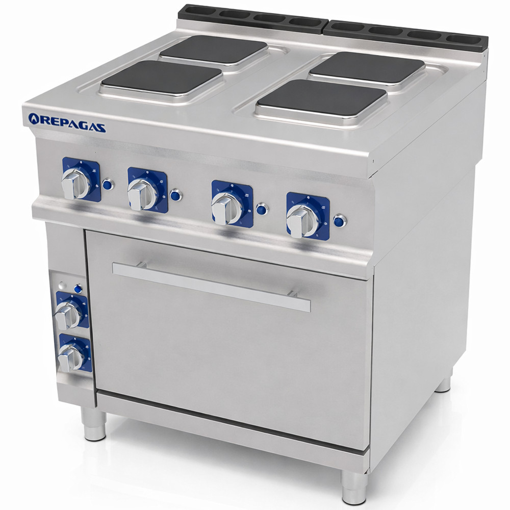 Professional electric range 750 4 hotplates with oven PRO Repagas