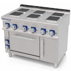 Cuina elèctrica professional 750 6 plaques amb forn PRO Repagas