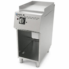 Fry top à gaz professionnel en chrome dur 1 brûleur 750 Sara by Repagas