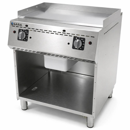 Cocina fry top a gas profesional de cromo duro 2 quemadores 750 Sara by Repagas