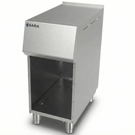 Plan nutre simple sur meuble professionnel en acier inoxydable profondeur 750 Sara by Repagas