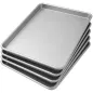 Bandeja lisa de aluminio 60x40x2,5 cm para panadería con pequeño golpe