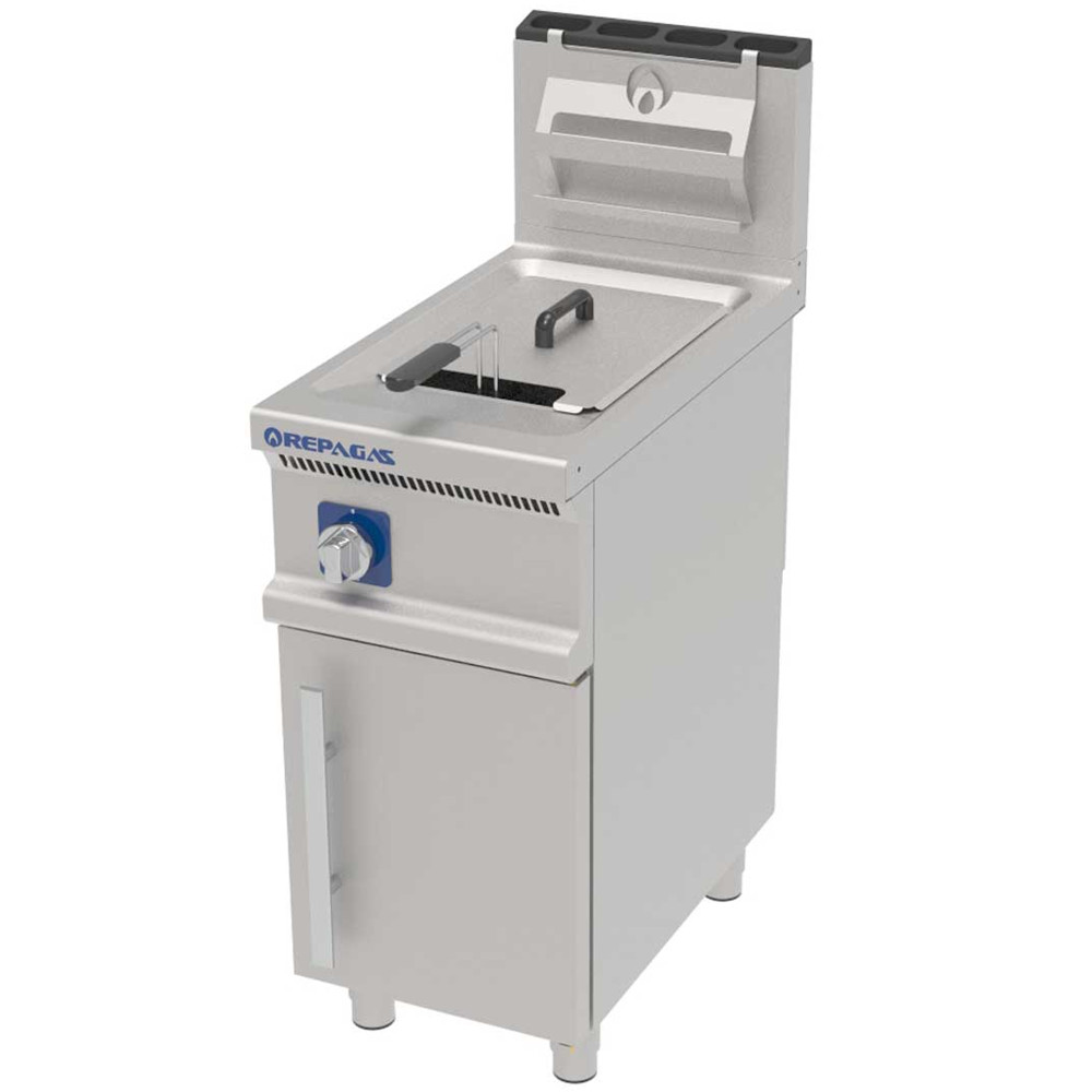 Freidora elèctrica professional de peu amb 1 cuba i 16 litres Repagas