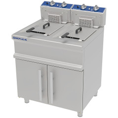 Freidora elèctrica professional de peu amb 2 cubes i 16+16 litres Repagas