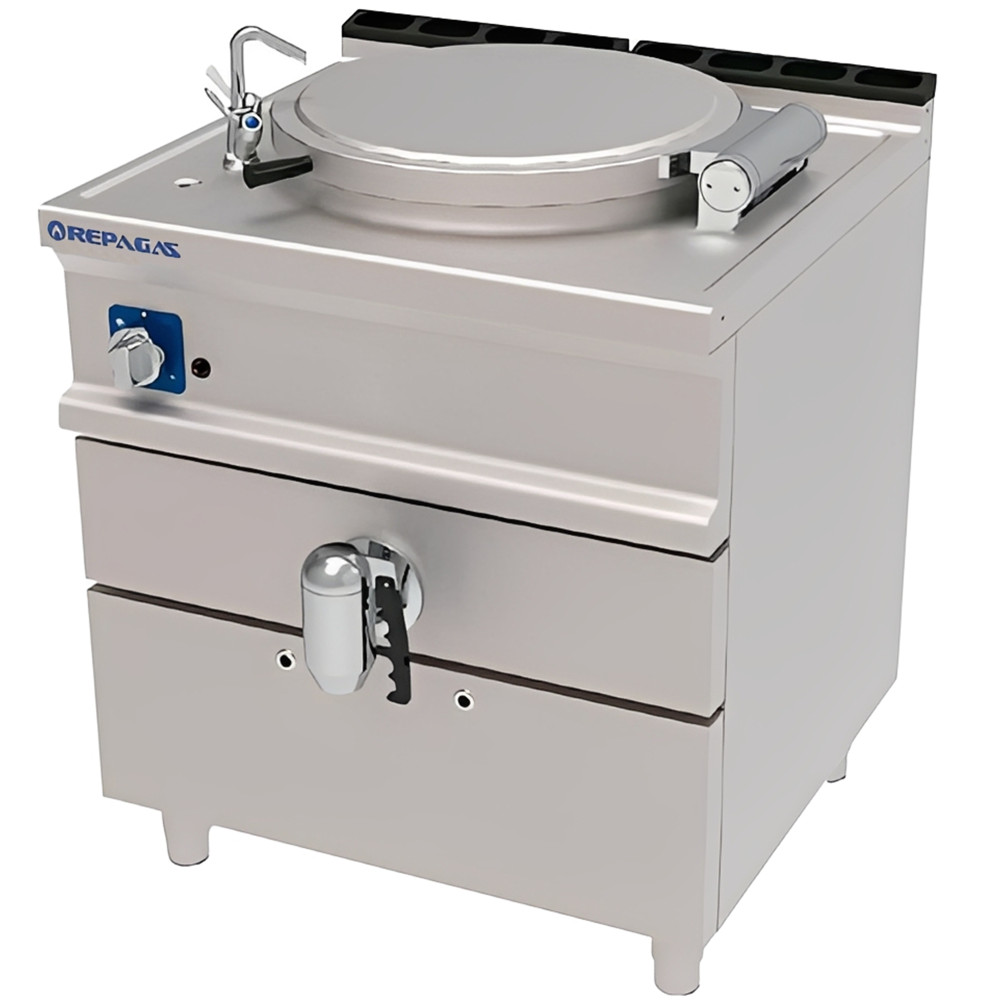 Professional Direct Heating Gas Boiling Pan 80 Liters Repagas for Hospitality