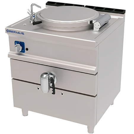 Professional Direct Heating Gas Boiling Pan 80 Liters Repagas for Hospitality