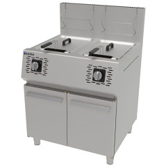 Commercial Floor-Standing Gas Fryer 2x16L Tanks Sara by Repagas