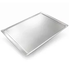 Deep-drawn solid aluminium baking tray 43.5x31.5 cm for professional ovens Worldmai