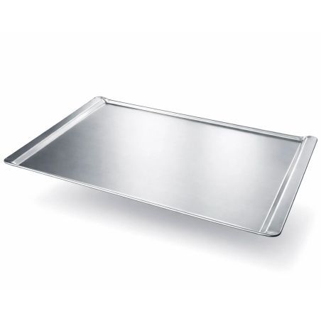 Deep-drawn solid aluminium baking tray 43.5x31.5 cm for professional ovens Worldmai