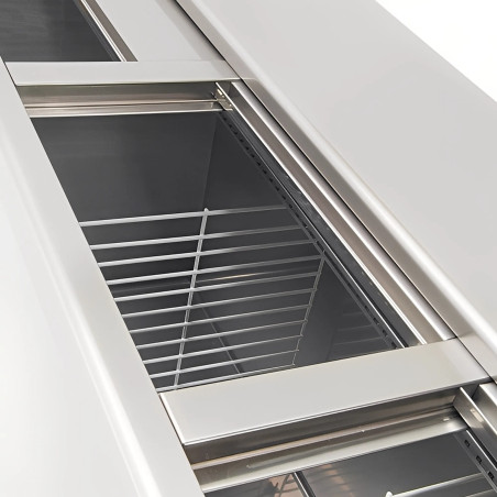 Refroidisseur de bouteilles professionnel 223 L pour bar, portes coulissantes, froid +2/+8°C