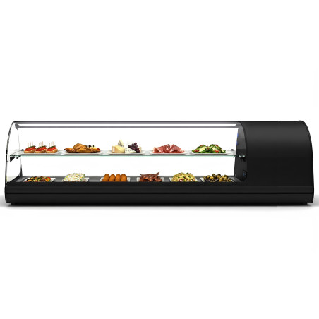 Vitrina refrigerada tapes de 2 pisos 4–8 GN 1/3 amb il·luminació LED