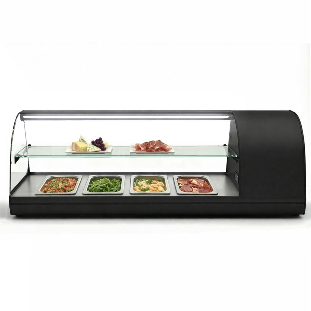 Vitrine réfrigérée tapas 2 niveaux 4–8 GN 1/3 avec éclairage LED Vitrine réfrigérée tapas 2 niveaux 4–8 GN 1/3 avec éclairage LED