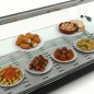 Vitrina calienta tapas profesional 2 estantes 84 cm con cuba plana