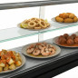 Professional Tapas Warmer Display Case 2 Shelves 119 cm Flat Well