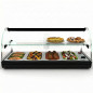 Vitrina calienta tapas profesional con estante 4 bandejas GN 1/3 en acero inoxidable