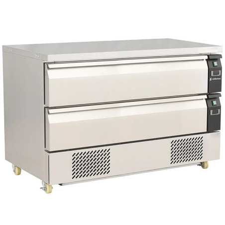 Taula refrigerada GN 1/1 doble temperatura estil americà 1230 mm