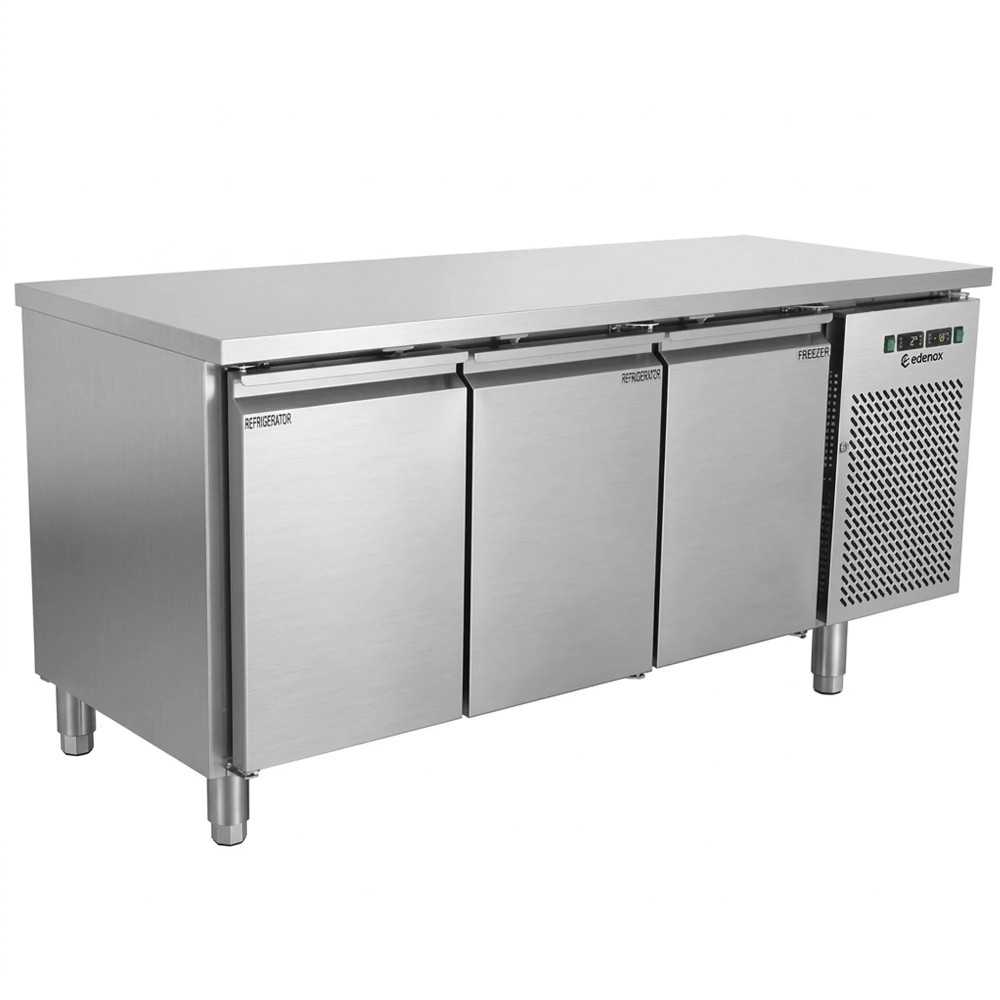 Taula refrigerada industrial GN 1/1 doble temperatura 3 portes 1795 mm