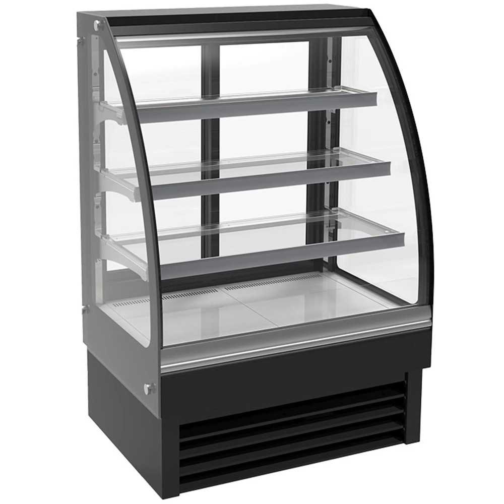 Vitrina refrigerada de pastisseria amb vidre corbat 90 cm