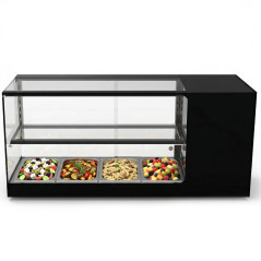 Vitrina expositora refrigerada Logic Tapas 1 piso 4 - 8 cubetas GN 1/3 con LED