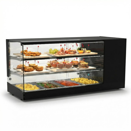 Logic Tapas 2-Tier Refrigerated Display Case for 6–8 GN 1/3 Pans with LED