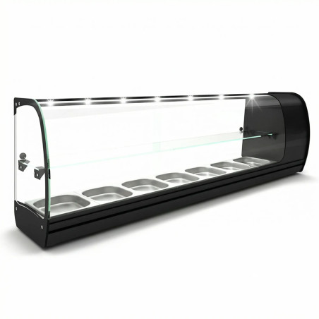 Slim refrigerated tapas display