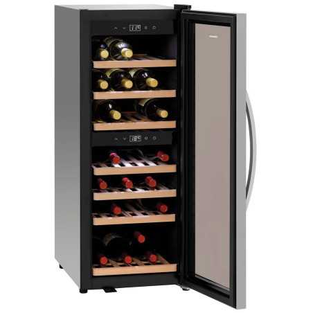 Professional dual-zone commercial wine fridge, 38 bottles