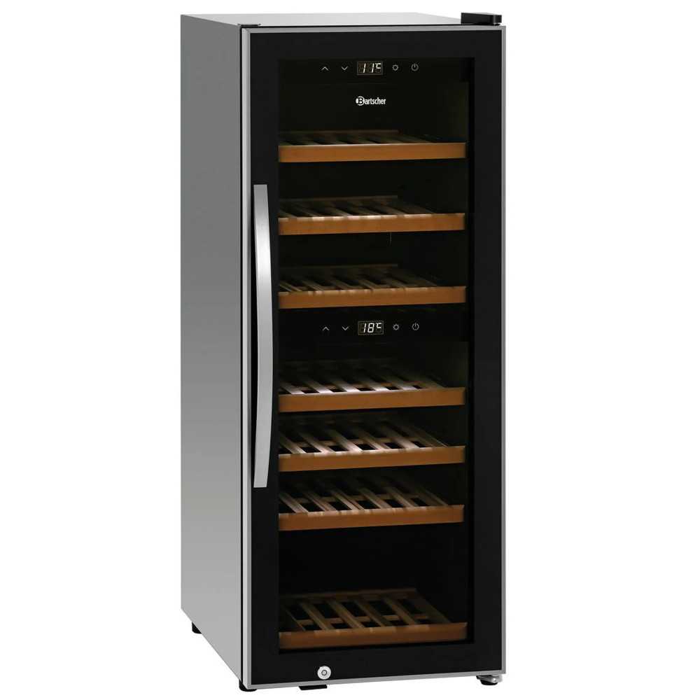 Professional dual-zone commercial wine fridge, 38 bottles