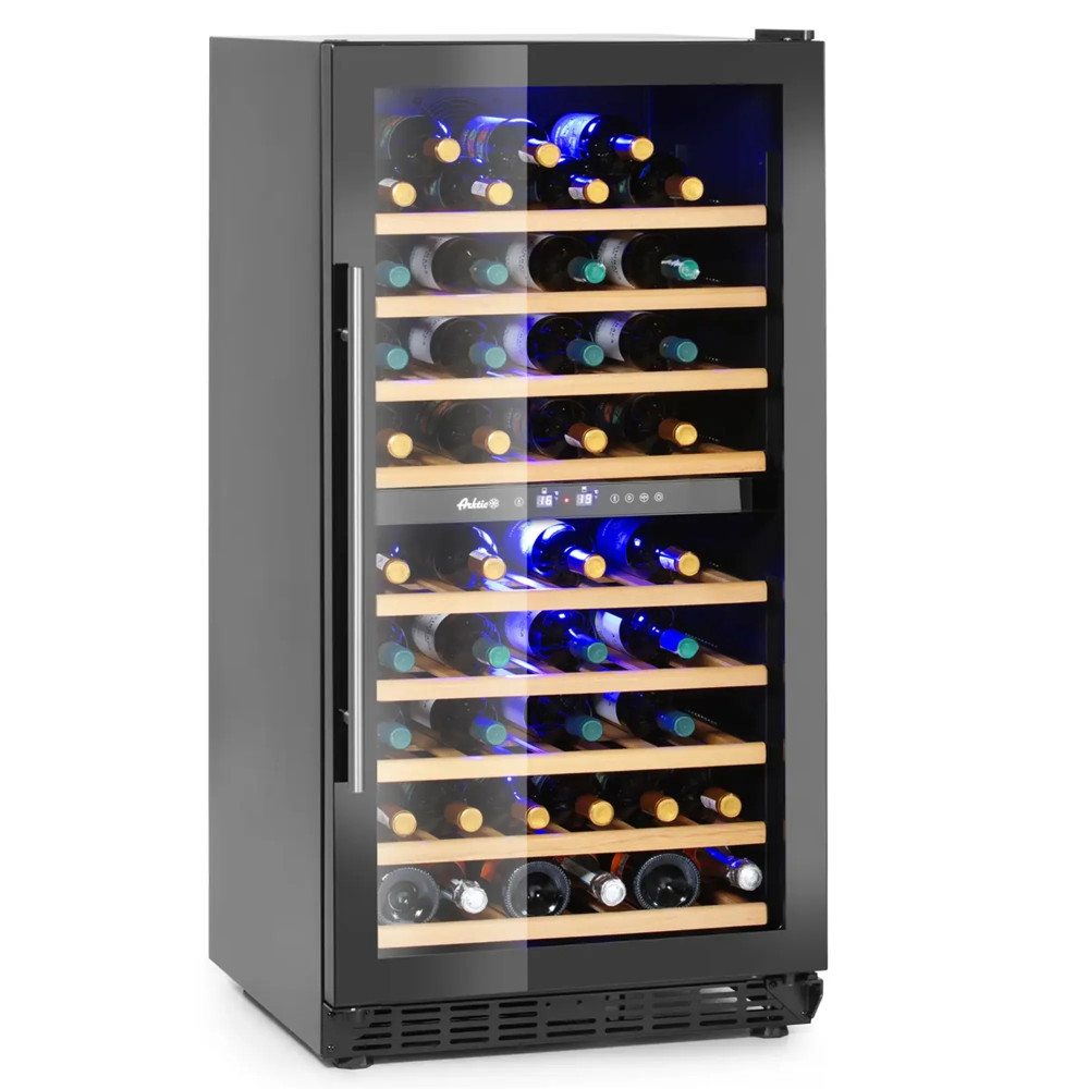 Vinoteca doble zona profesional 72 botellas 232 L con control digital 5-22°C