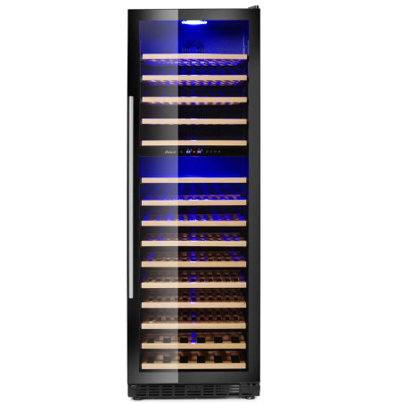 Commercial dual-zone wine cooler 160 bottles 450 L with digital control 5-22°C