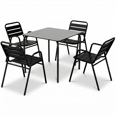 Titre principal  Table de terrasse 80x80 pour 4 personne