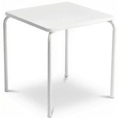 commercial terrace 70x70 table steel frame resin top