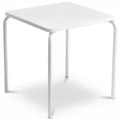 Taula terrassa 67x67 hostaleria estructura acer sobre resina