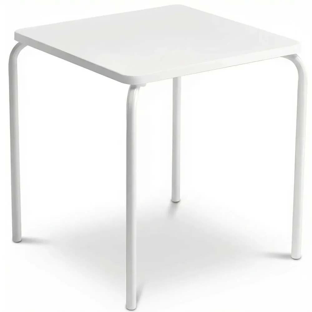 Commercial terrace 67x67 table steel frame resin top