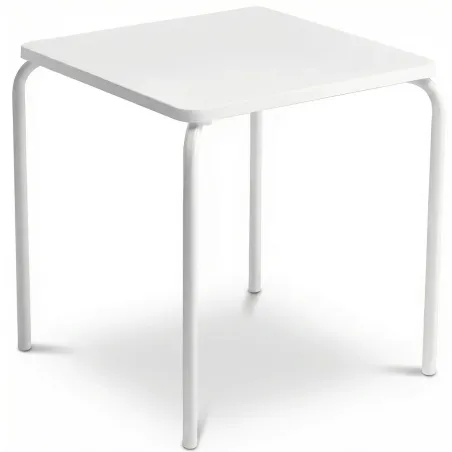 Commercial terrace 67x67 table steel frame resin top