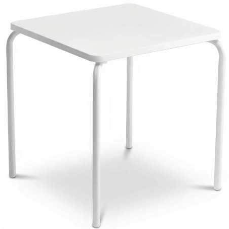 Mesa terraza 67x67 hostelería apilable tablero resina acero