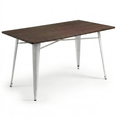 Antik Old low rectangular tables in iron and bamboo for hospitality