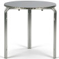 Round stackable table for hospitality in stainless aluminum 60 cm