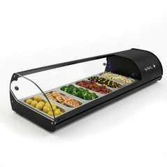 Vitrina de tapas profesional 4 GN 1/3 con iluminación LED