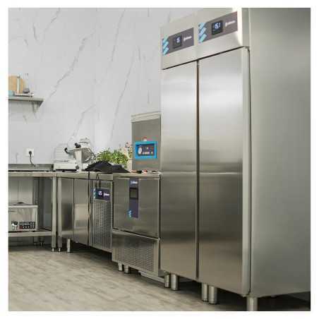 Nevera industrial INOX de 500 L GN 1/1 professional d’exposició