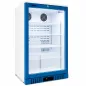 Glass door display fridge with double ventilation, 133 L bottle cooler